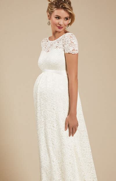 Penelope Lace Maternity Wedding Gown Ivory Maternity Wedding Dresses