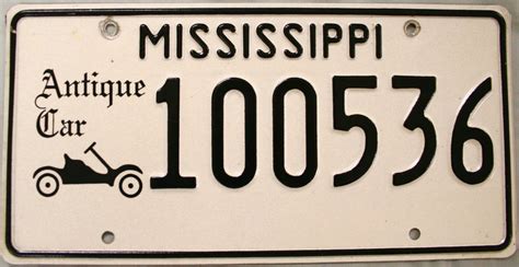 Mississippi Antique Car License Plate - Ekabtriwahyuni