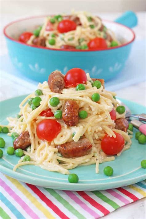 Quick Sausage Spaghetti For Kids My Fussy Eater