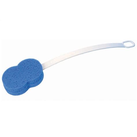 Bath Sponge With Long Plastic Handle Clean Those Hard To Reach Areas
