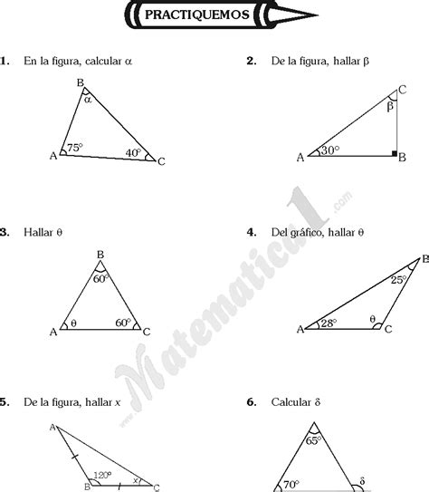 Triangulos Ejercicios De Geometria De Sexto De Primaria Calculo De My