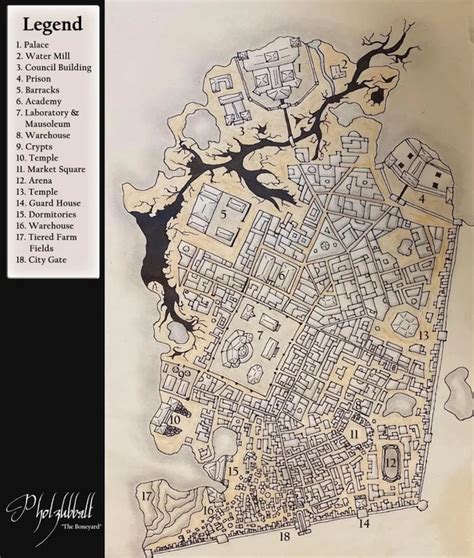 Underdark City Map Pholzubbalt “the Boneyard” Dndmaps Dnd Character