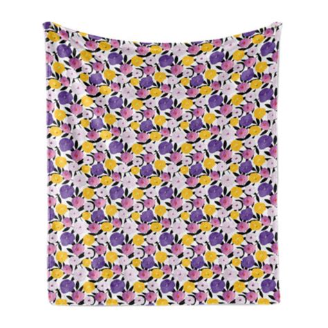 Flower Soft Flannel Fleece Throw Blanket Groovy Exotic Fantasy Ebay
