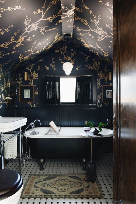 These Wallpapered Ceilings Are Too Good Not To Try Dark Home Decor