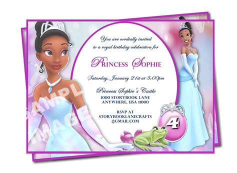 Disney Princess Birthday Invitation Templates