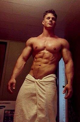 Shirtless Male Muscular Beefcake Ripped Body Builder Hunk Towel Photo X D Ebay