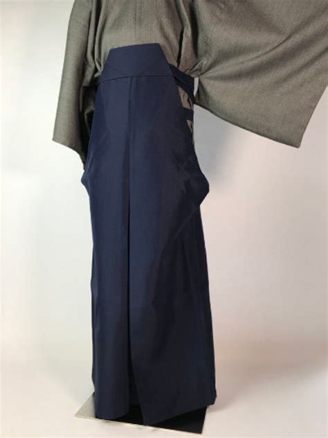 Samurai Traditional Hakama Color Plain Navy Blue Etsy
