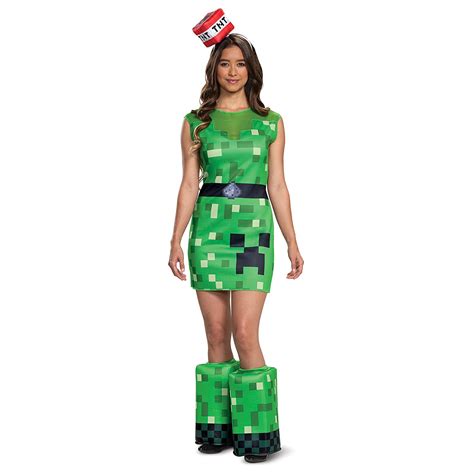 Minecraft Creeper Female Adult Costume Disguise Item Minecraft Merch