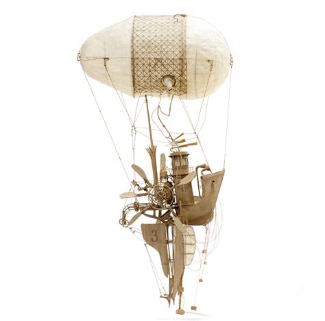 Intricate Steampunk Flying Machines Made From Cardboard Plain Magazine