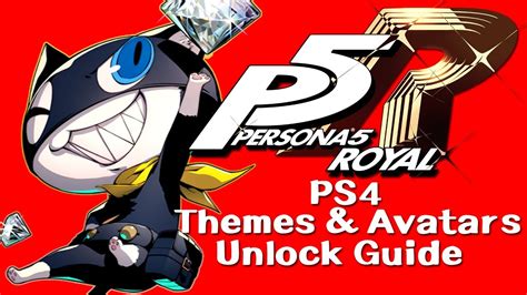 Persona 5 Royal How To Unlock Ps4 Themes And Avatars Guide Youtube