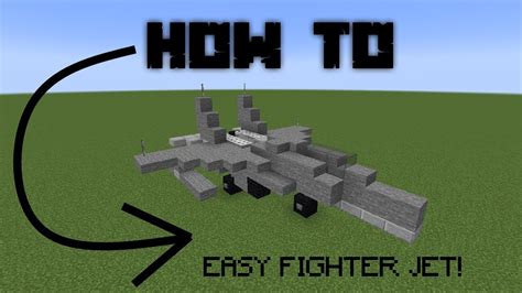 Minecraft Easy Fighter Jet Tutorial How To Youtube