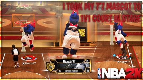 I Took My 77 Mascot To The 1v1 Court In Stage Nba 2k20 Youtube