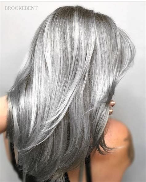 Image Result For Frosted Hair For Gray Hair Grey Hair Color Silver