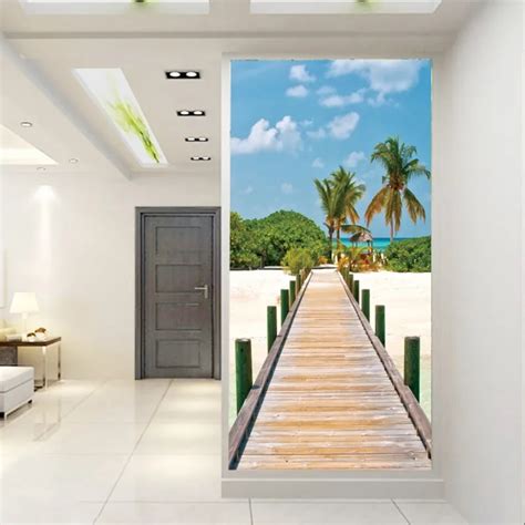 Custom Mural 3d Stereo Vertical Version Corridor Bedroom Living Room