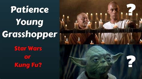 Patience Young Grasshopper Quote Origin Star Wars Or Kung Fu Youtube