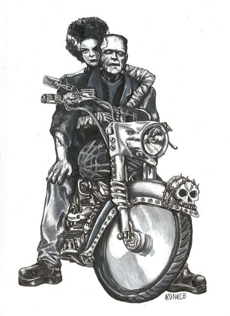 Frankenstein Art Biker Art Horror Art