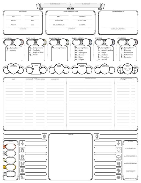 Dd Character Sheet Pdf Dm Screen For Dnd 5e 5th Edition With Fillable