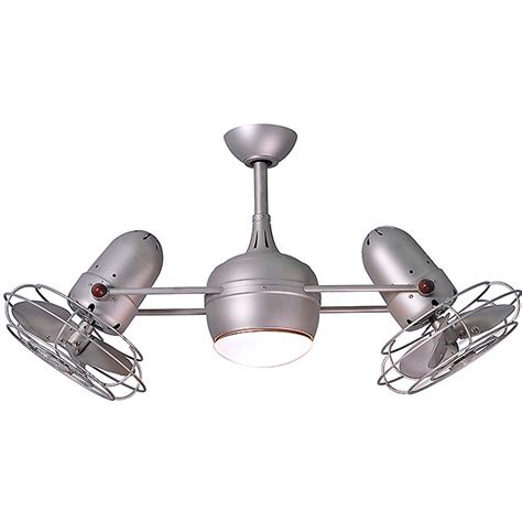 Double motor ceiling fans are often thought of as only fitting in traditional spaces with more classic elements of decor. 38" Dual Head Metal Cage Ceiling Fan - Shades of Light