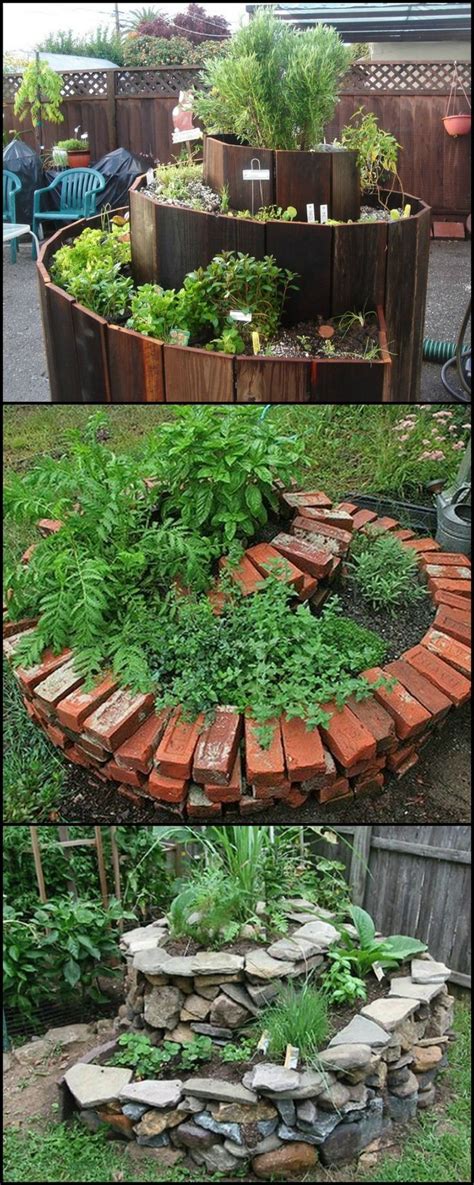 They help improve the soil, the environment, and, of course, t. DIY Spiral Herb Garden | Diy herb garden, Small herb ...