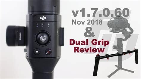 dji ronin s firmware update 1 7 0 60 eachshot dual handle grip review youtube