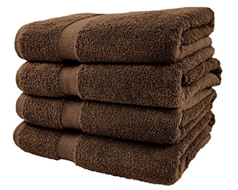 Cotton And Calm Exquisitely Plush And Soft Bath Towel Set Chocolatedark