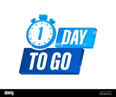1 Day To Go Countdown Timer Clock Icon Time Icon Count Time Sale
