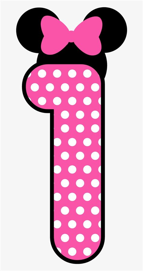 Number 4 Clipart Polka Dot 1 Minnie Png 1392x1600 Png Download Pngkit