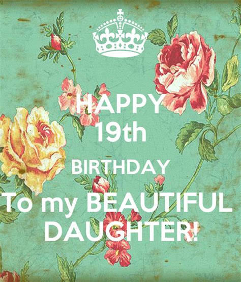 Happy 19th Birthday To My Beautiful Daughter Poster Amy Keep Calm