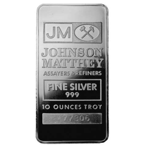 Buy Johnson Matthey 10 Oz Silver Bar Monument Metals