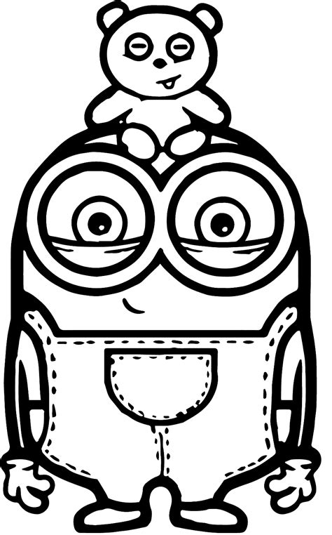 Cute Bob And Bear Minions Coloring Page Free Printable Coloring Pages
