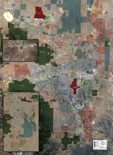 Reno Aerial Wall Mural Landiscor Real Estate Mapping