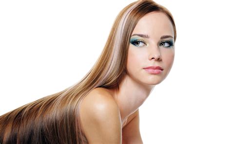 Women Model Brunette Long Hair White Background Face