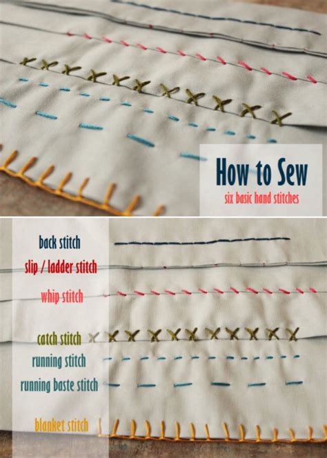 How To Sew By Hand Seven Basic Stitches Hand Sewing Sewing Hand