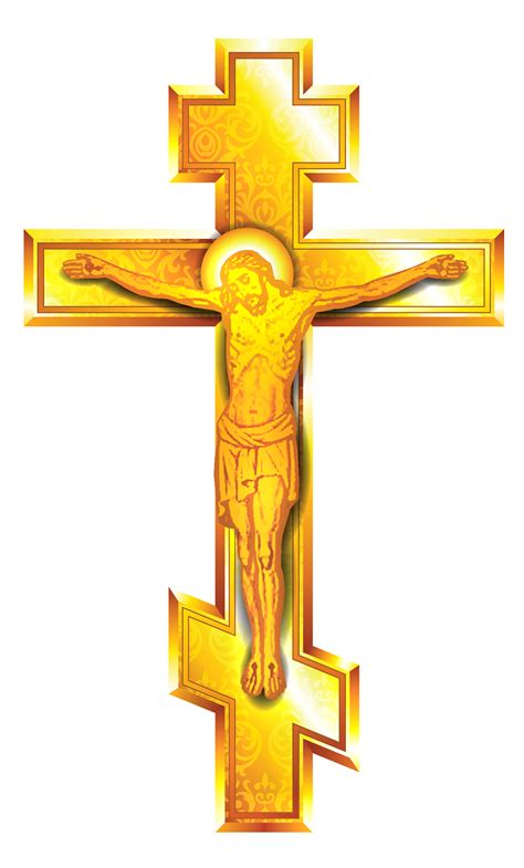 Cross Crucifix Clip Art Gold Cross Png Clipart Png Download 2118