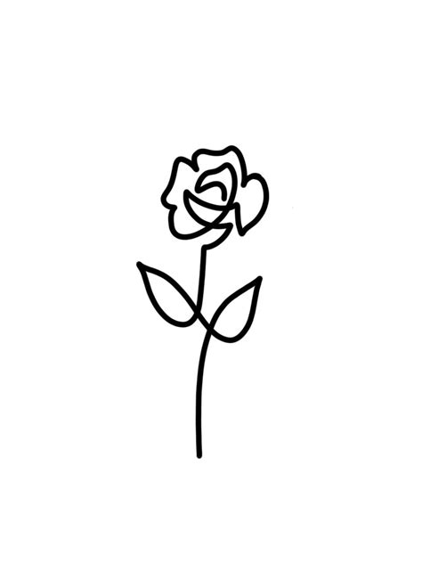 Simple Rose Tattoo Simple Rose Tattoo Rose Drawing Simple Rose