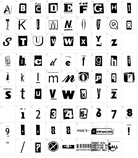 Anonymous Clippings Font Magazine Clipping Font Upfonts