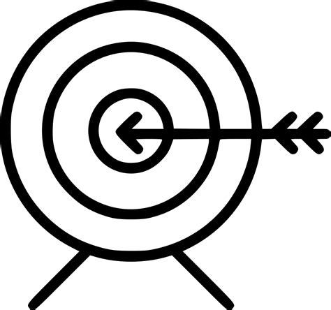 Bullseye Svg Archery  Black And White Download Vector Graphics