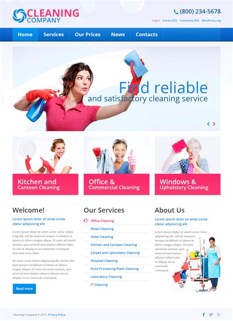 Plus, it would be that it causes your web site to load slow. Cleaning Company Free WordPress Theme | Free Templates Online