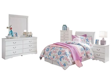 Many of our bedroom sets, especially the trundle and day bed sets are thoughtfully designed for form and function to make the. Ashley Anarasia 5PC Twin Sleigh Headboard Bedroom Set With ...