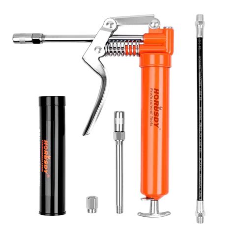 Horusdy Mini Pistol Grip Grease Gun With 3 Oz Grease And Coupler 2900