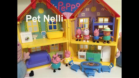 Peppa Pig Peppa S Deluxe House Playset Toy Review Youtube
