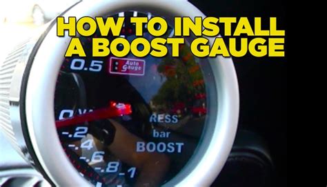 How To Install Boost Gauge Diy Youtube
