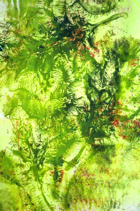 Falling Leaves Abstract Art Painting By Nancy Merkle