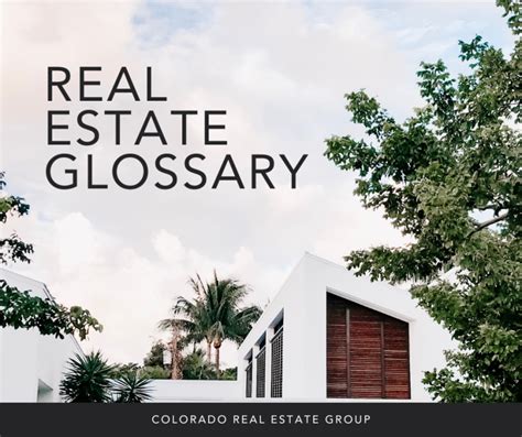 Real Estate Glossary Colorado Springs Homes