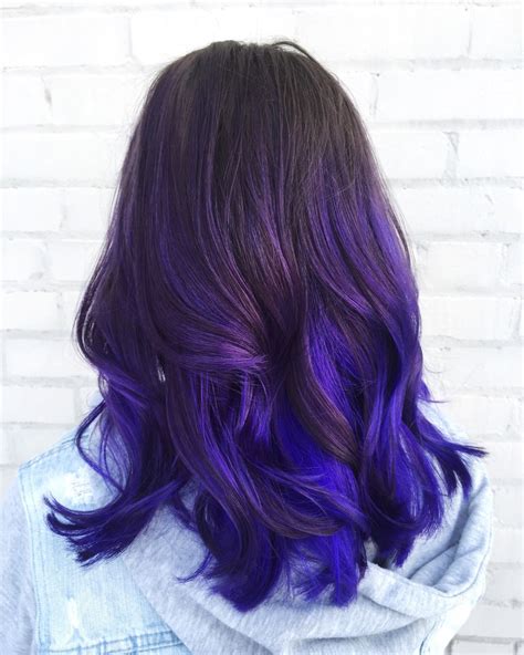 Dark Brown Hair With Purple Ombre