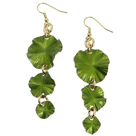 Green Anodized Aluminum Chandelier Leaf Earrings | Leaf earrings, Aluminum jewelry, Aluminum ...
