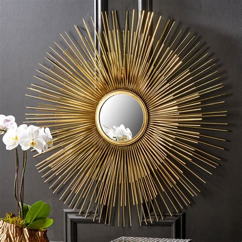 Triple Layer Sunburst Wall Mirror By Ella James