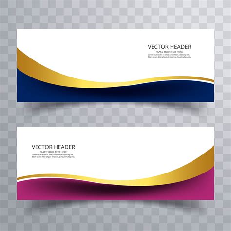 Abstract Design Banner Web Template Layout Header Vec
