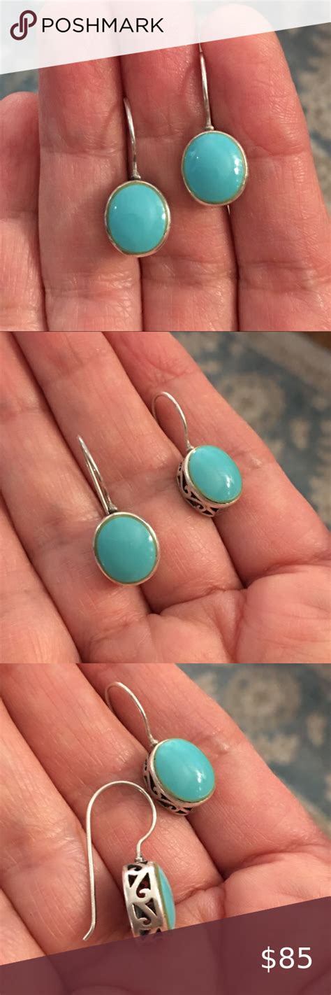 Turquoise Sterling Silver Earrings This Is A Beautiful Pair Of