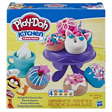 Play-Doh Kitchen Creations Delightful Donuts Set with 4 Colors - Walmart.com